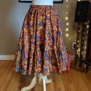 Adorable Fall Foliage Square Dancing Vintage Skirt
